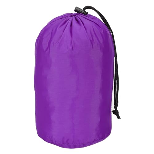 PATIKIL Stuff Sack, 5 x 10 Inch Waterproof Outdoor Storage Sack Portable Drawstring Dust Flap Bag for Camping, Purple - color: Purple, size: 5 x 10 Inch