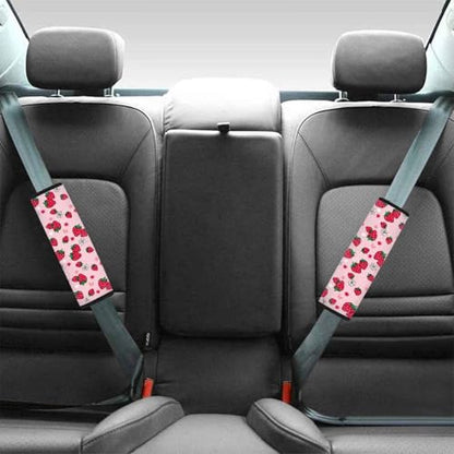 Cute Strawberry 2Pcs Car Seat Belt Cover Pads,Seat Belt Cushion Comfortable Anti-Slip Universal Auto Seat Straps for Vehicle Truck SUV Van Sedan - color: Cute Red Strawberry