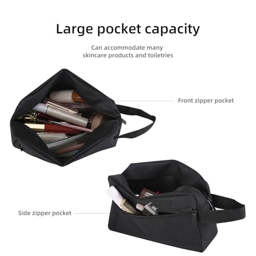 Icramsy Travel Toiletry bag Toiletry bag for women men Hanging Cosmetic bag Travel accessories for Women Men (Black) - color: Black