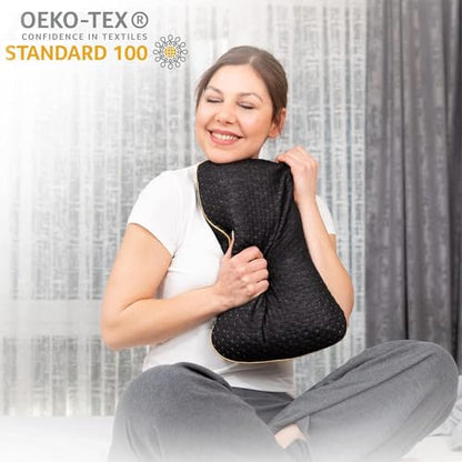 alkamto Travel & Camping Comfortable Memory Foam Pillow – Easy to Carry Portable Bag – Temperature Regulating Pillow Case (Black) - size: Black Travel