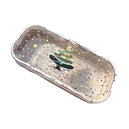 Cute hard shell bow glasses case cat transparent glasses case sunglasses glasses Size is 6.9 x 3.2 x 1.2inches - color: Case - Christmas Tree