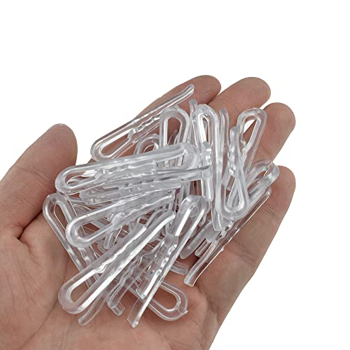 HAHIYO 2 inches/50mm 120Pcs Clear Plastic U Shape Alligator Clips Clothespins Garment Shirt Folding Clips with Teeth for Sewing Room Folding Board Sock Tie Pant Securing Fabric to Comic Book Board - size: Clear - 2.0 inches - 120 Count - With Teeth