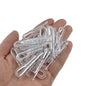 HAHIYO 2 inches/50mm 120Pcs Clear Plastic U Shape Alligator Clips Clothespins Garment Shirt Folding Clips with Teeth for Sewing Room Folding Board Sock Tie Pant Securing Fabric to Comic Book Board - size: Clear - 2.0 inches - 120 Count - With Teeth