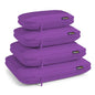 4 Piece Compression Packing Cubes for 3–7 Day Travel, Space Saving Travel Organizers with Breathable Mesh, Double-Zipper Packing Cubes for Carry-On & Suitcases (Purple) - color: Purple