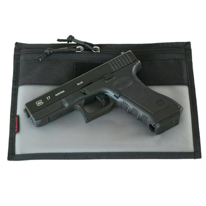 3-Pack Handgun Case,Soft Pistol Rug Case Tactical Handgun Storage Pouch with for Hunting Shooting Range Sports 4 of ID Patches Included (Small Black) - color: Small Black