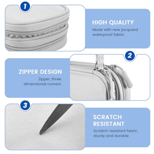 Sadnyy 3 Pcs Cable Organizer Travel in, Travel Electronic Pouch Double Layers Storage Bag for Data Cord Portable Waterproof Integrated Storage Bag