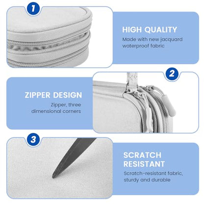 Sadnyy 3 Pcs Cable Organizer Travel in, Travel Electronic Pouch Double Layers Storage Bag for Data Cord Portable Waterproof Integrated Storage Bag