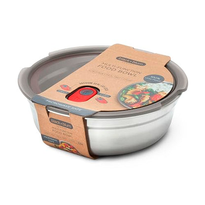 BLACK + BLUM Lunch Bowl - Reusable Meal Prep Containers for Picnic & Camping - Microwavable Stainless Steel Lunch & Dinner Food Storage Box with Leak Proof Lid - Dishwasher & Oven Safe - 650ml - size: Small Bowl (650ml)