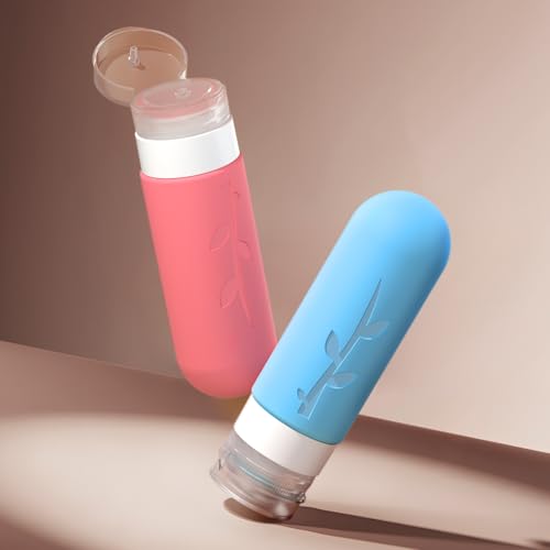 DEPOZA Travel Bottles Kit (16 Pack) - TSA Approved, Leak Proof Silicone Squeezable Containers for Toiletries. Complete Set with Jars, Sprayers & Bag (Coastal Hues) - color: Coastal Hues