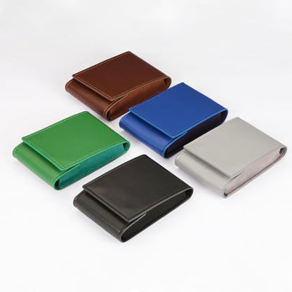 Travel Watch Pouch/Leather Watch Travel Case with Suede Lining/Luxury Leather Travel Watch Box Single Watch Pouch Christmas Gift for Man/Woman/Office - color: grey, size: Square shape