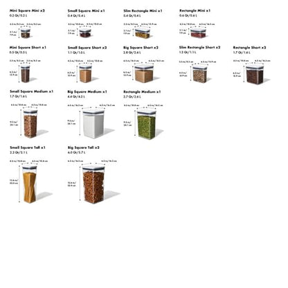 OXO Good Grips 20-Piece POP Container Set - size: 20-Piece Set
