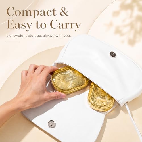 Kigley 4 Pcs Hair Tie Container Small Portable Travel Cotton Swab Holder Dispenser with Lid Plastic Box Storage Containers for Small Items, 3.94 x 2.76 Inch (Yellow) - color: Yellow