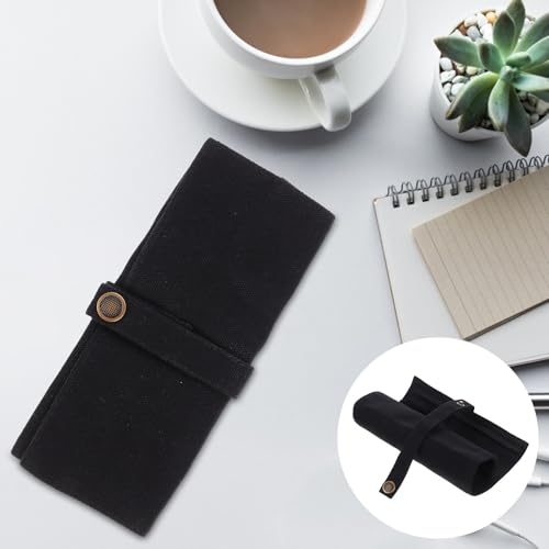 GALPADA Canvas Folding Watch Storage Bag, Travel Watch Organizer Pouch with Multifunctional Roll-up Design, Portable Foldable Jewelry Reel Packing Case for Men and Women