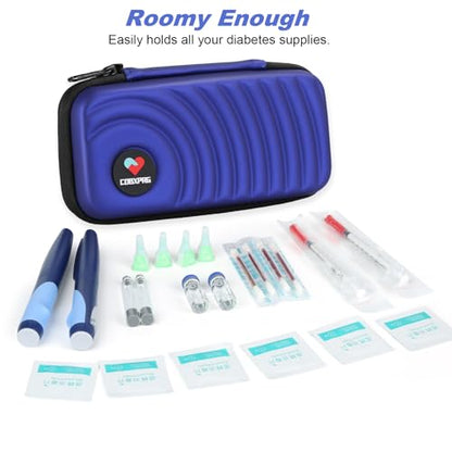 CDBXPRG Insulin Cooler Travel Case,Diabetic Cold Pack Organizer Bag with 2 Reusable Ice Packs for Insulin Pen and Other Medication Diabetic Supplies Purple - color: Purple