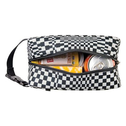 PackIt Freezable Snack Box, Checked Out, Built with EcoFreeze Technology, Collapsible, Reusable, Zip Closure with Buckle Handle, Designed For Work Snacks, Fresh Snacks On the Go, Adults, and All Ages - color: Checked Out