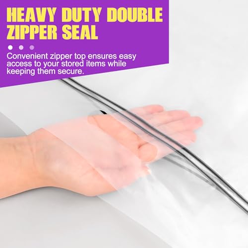 FURWEY 25 Gallon Extra Large Storage Bags 35”x 24”Resealable Clear Bags with Handle 4 Mil Thick Heavy Duty Big Bag for Clothes Pillow Travel Moving,Bedding,Shoes and Toys Storage, Pack of 3 - size: 25 gal - 3 pack