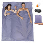 Sleeping Bag Liner,Travel Sheet & Adult Sleep Sack, Camping Sheets Travel Sleep Sack for Backpacking,Hotels & Hostels -Lightweight Single &Double Travel Sheet Camping Sheets - color: Double Lavender