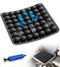 Sondur Travel Cushion, Inflatable Airplane Seat Cushion for Long Flights, 3D Air Cell Seat Cushions with Foot-operated Inflatable Accessories for Office Chair, Wheelchair, Cars, Home Living - color: Black