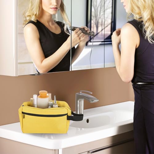Icramsy Travel Toiletry bag Toiletry bag for women men Hanging Cosmetic bag Travel accessories for Women Men (Yellow) - color: Yellow