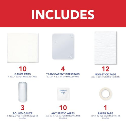 All Health Wound Care Kit & First Aid Supplies, 40 Piece | for Small to Medium Sized Wounds, Professional Use for Car, Home, Camping, Hiking and More