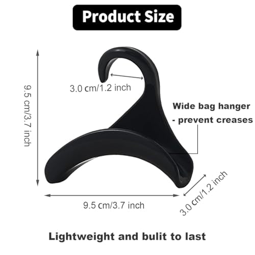 10 Pcs Purse Hanger Hook Purse Organizer Insert Hanger Holder Handbags Backpacks Arch Hook for Closet Home Storage(Black) - size: Black(10pcs)