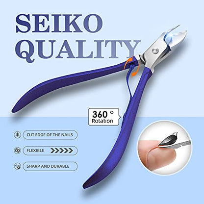 Manicure Set 30-Piece WOAMA Nail Clippers Pedicure Kit Manicure Kit Professional Nail Kit for Toenail Fingernail Facial Care - Blue - color: Blue