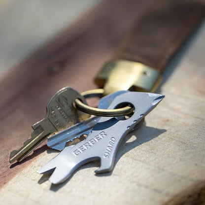 Gerber Gear Shard 7-in-1 Keychain Multitool - Screwdriver, Bottle Opener, EDC Compact Tool - Fathers Day Dad Gifts, Gifts for Men, Silver - style: Gear Shard Keychain