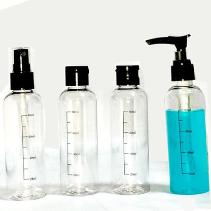 Clear Toiletry Bag with Travel Bottles 100ml Set,TSA Approved Travel Makeup Cosmetic Bag for Women Men Refillable Containers Travel Size Toiletries Bottles Kit for Liquids Shampoo Conditioner Lotion,