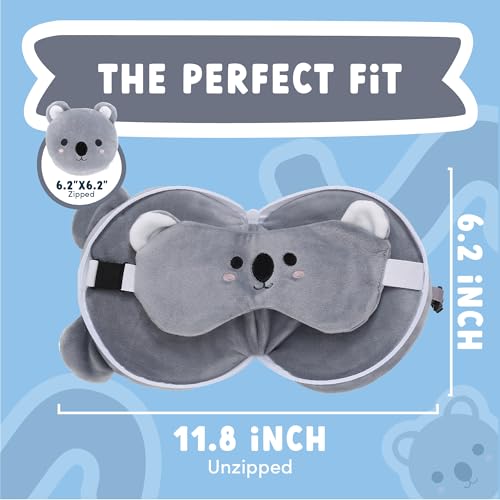 ecoZen Lifestyle Neck Pillow with Eye Mask (Koala) - color: Koala