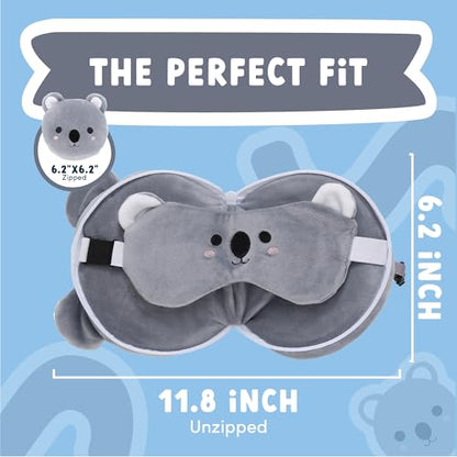 ecoZen Lifestyle Neck Pillow with Eye Mask (Koala) - color: Koala