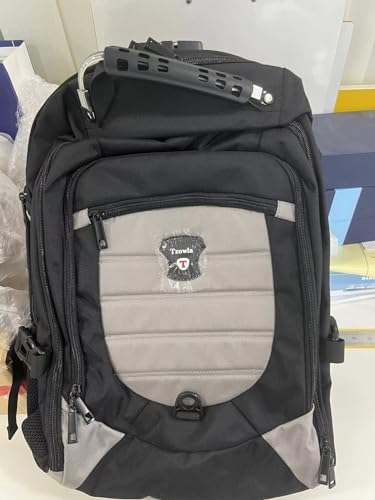 Tzowla Travel Laptop Backpack for Men&Women,17.3" Computer Water Resistant Anti Theft TSA Friendly Backpacks with Lock and USB Charging Port,College Business Work Hiking Bookbag Daypack,Light Grey