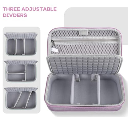 Hard Electronics Organizer Shockproof Carrying Case for MacBook Power Adapter Chargers Cables Power Bank Apple Magic Mouse Apple Pencil USB Flash Disk SD Card Hard Drive Accessories Bag, Purple - color: Purple