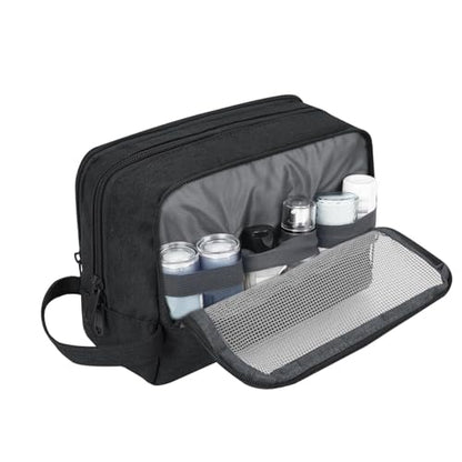 Toiletry Bag for Men Hanging Dopp Kit Water Resistant Shaving Bag Small Toiletry Bag for Traveling (Denim Pure Black) - color: Denim Pure lack