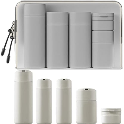 Travel Bottles Set - TSA Approved Leak Proof Squeezable Containers for Toiletries, Conditioner, Shampoo, Lotion & Body Wash Accessories (gray) - color: gray