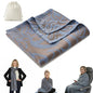 Travel Blanket Airplane - Ultra Soft & Lightweight Knit Design Compact Airplane Blanket,53x72 Inch,Stylish Travel Shawl Wraps for Flights,Office,Home Use,Travel Essentials & Gifts - color: Blue
