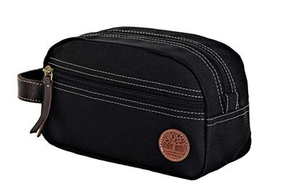 Timberland Men's Toiletry Bag Canvas Travel Kit Organizer - color: black
