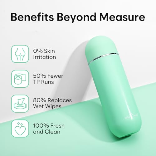 Easy@Home Portable Bidet for Travel: Peri Bottle for Postpartum Care - Handheld Sprayer for Women & Men | 380ml(12.8oz) Large Personal Hygiene Cleaning Bottle | BPA-Free | EPB-01 Green - color: Green