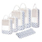 Narwey 6 Set Compression Packing Cubes for Travel Women Men, Travel Cubes for Carry On Suitcase, Durable Compression Luggage Organizer Bags - color: Z-Grayish Blue Checkerboard