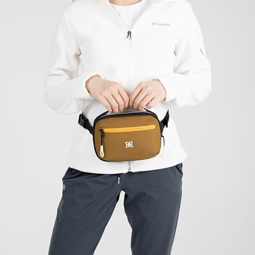 Sherpani Hyk, Small Sling Bag, 1L Belt Bag, Lightweight Travel Fanny Pack, Sling Crossbody Purse with RFID Blocking - color: Elmwood