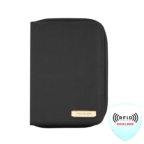 Travelon RFID Blocking Passport Zip Wallet - color: Black