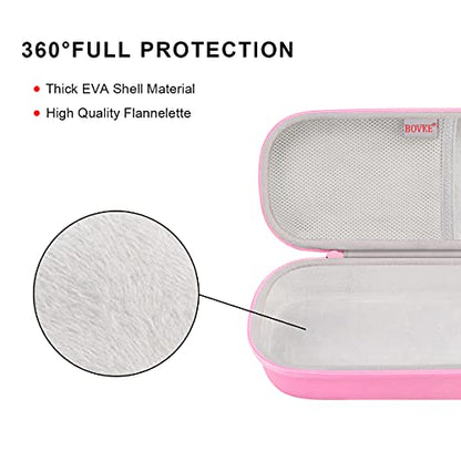 BOVKE Travel Carrying Case Compatible With 3M Littmann Classic III, Lightweight II S.E, MDF Acoustica Deluxe Stethoscope, Extra Room for Medical Scissors EMT Trauma Shears and LED Penlight, Pearl Pink - color: Pu Leather_Pearl Pink