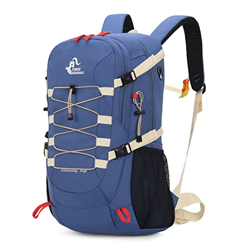 Bseash 40L Waterproof Hiking Backpack with Rain Cover, Outdoor Sport Travel Bag Daypack for Camping Climbing Skiing Cycling (Blue) - color: Blue