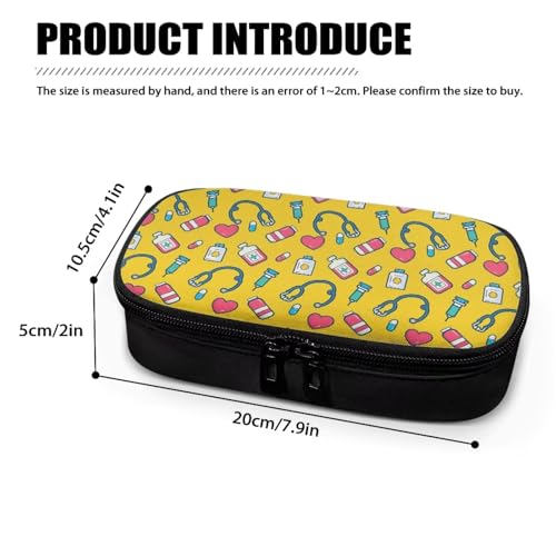 Stethoscope Print Diabetes Travel Case for Women Men, Lightweight Portable Glucose Meter Organizer for Diabetic Care Kits, Insulin Pen, Blood Sugar Monitor - color: Stethoscope Print