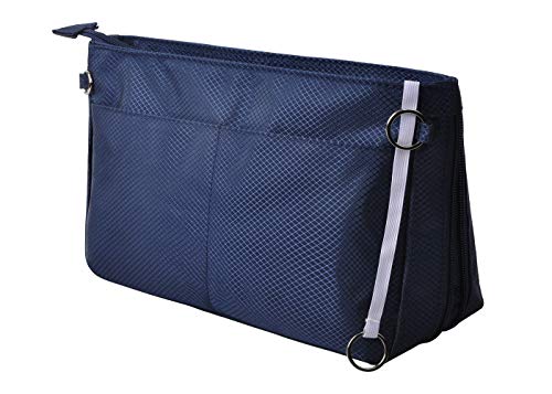 Vercord Expandable Nylon Handbag Purse Organizer Insert Liner Shaper Bag in Bag Navy XLarge - color: Navy, size: X-Large