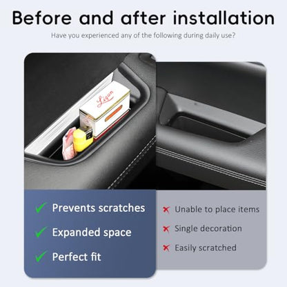 MARCHFA Car Door Tray Organizer Compatible for Cadillac XT5 2025 2024 2023 2022 2021-2017 Accessories Interior Car Door Handle Insert Pocket Storage Box