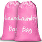 2 Pack XL Travel Laundry Bags for Dirty Clothes - Extra Large Heavy Duty Drawstring Laundry Bag Holds 4 Loads - Cruise Ship, Camping, Road Trip, Vacation Essentials Must Haves 2025(Pink + Pink) - color: Pink + Pink