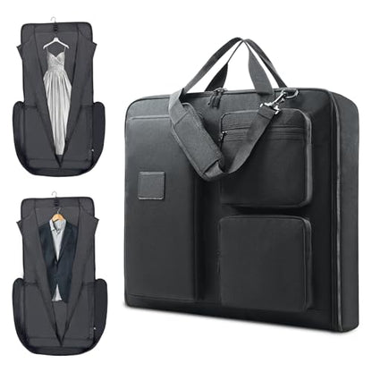 Garment Bag 45", Suit Bag with Shoulder Strap, Waterproo, Black - color: 45" BLACK