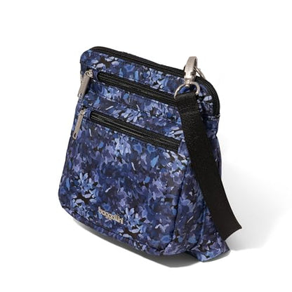 Baggallini Securtex Anti-Theft Crossbody - color: Indigo Petal