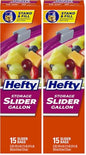 Hefty Slider Storage Bags, Gallon, 15 Count (Pack of 2) - size: 15 Count (Pack of 18)