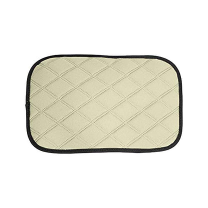 FH Group Neosupreme Beige Diamond Pattern Center Console Pad – Water-Resistant Armrest Cover Protector for Cars, SUVs & Trucks - color: Beige, style: Console Cover (Diamond)